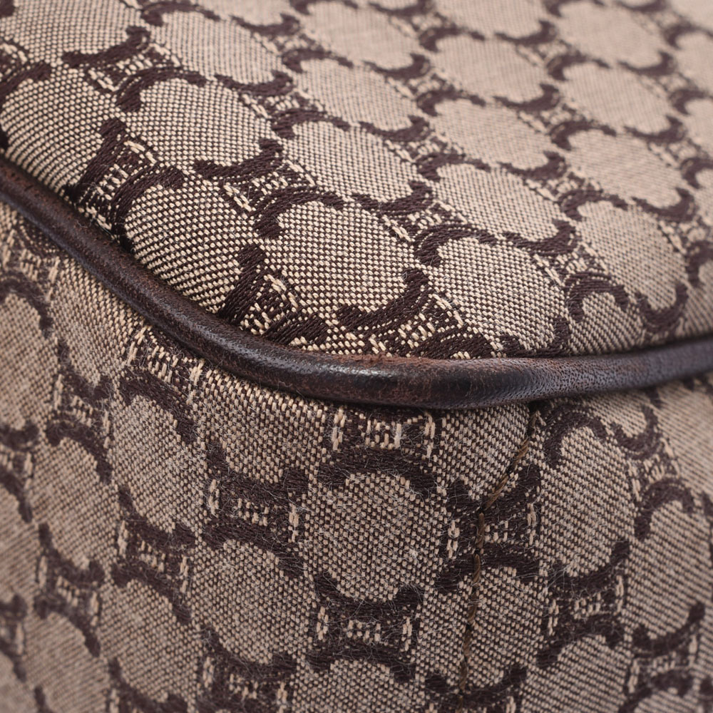 CELINE Boogie Bag Macadam Brown Jacquard Leather Handbag - Picture 7 of 9